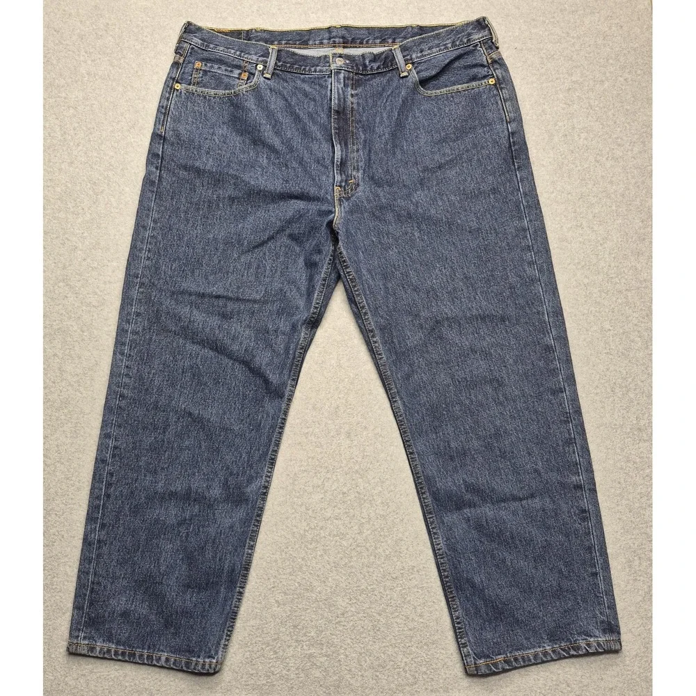 Levi's 505 Jeans Mens 44x29 Dark Wash Straight Leg Classic Denim Regular Fit